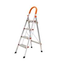 4 Steps Aluminum Household  Folding Ladder With Handrail