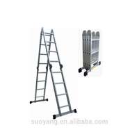 Promotion ladder 2.6M 3.6M 4.7M aluminium hook ladder with EN 131 GS approval