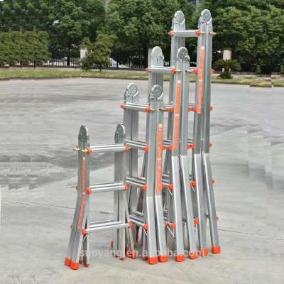 Best price for 4*3 4*4 4*5 3.6M aluminum multi purpose ladder, decorative bamboo ladder