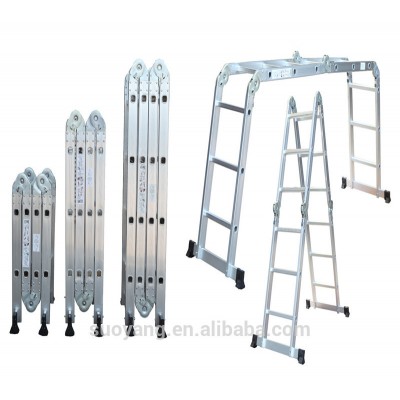 NEW specially design strong construction Aluminium Multi-Purpose Ladder, Folding Ladder, plastic feet for ladder