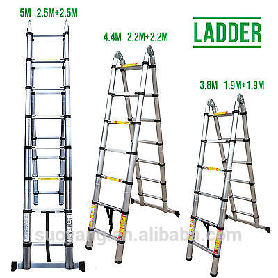 2018 NEW Anti-slip foot 3.8M /3.2m Telescopic lightweight ladder & Extension Ladder Folding Telescoping ExtendEN131-6/SGS APPRO